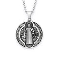 Saint Benedict Steel Pendant Vintage 316L Exorcism