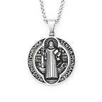 Saint Benedict Steel Pendant Vintage 316L Exorcism