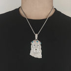 Rose Gold Jesus Head Pendant Iced Out