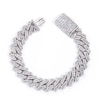 Iced Out Cuban Chain Necklace Stainless Steel 14MM
