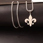 Fleur De Lis Pendant Necklace — Stainless Steel