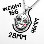 Gothic Jason Mask Stainless Steel Pendant Necklace