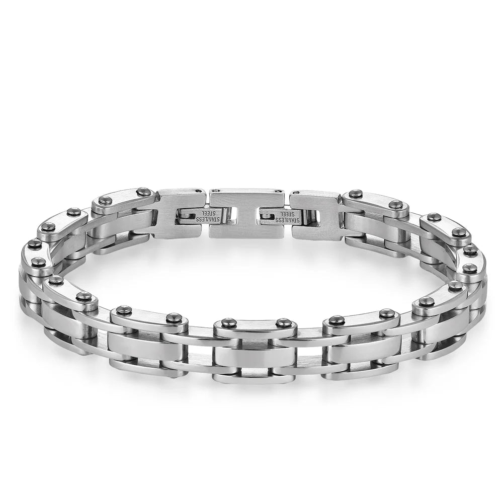 Classic 9MM Width Link Chain Bracelet for Man 316l Stainless Steel Men's Bracelets Jewelry Accessory Birthday Gifts for