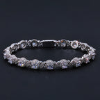 Gold Cuban Bracelet Iced Out 7.5MM Round Bead