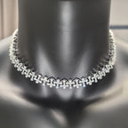 Iced Out Full Cross Chain Luxurious Clavicle Necklace For Men Women Hip Hop Choker Gifts Fashion Link Bracelets Accessories