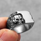 Damaged Skull Ring — Stainless Steel
