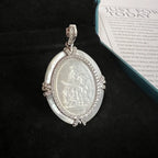 Virgin Mary Silver Pendant Necklace