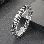 Vintage Braided Link Chain Bracelet 22cm — Stainless Steel
