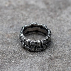 NEW Men's 316L stainless steel rings Unique Skull ring Vintage Aegishjalmur PUNK Jewelry Gifts free shipping