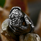 Gothic Snake Hand Bones Ring — Stainless Steel