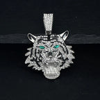 Iced Out 3D Tiger Cuban Pendant — Gold