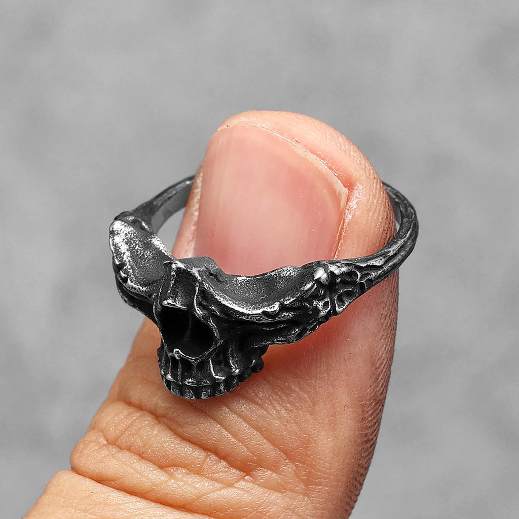 Skull Ring Black — Stainless Steel