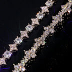 Iced Out Cross Tennis Bracelet Stainless Steel