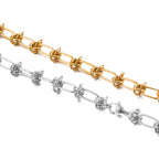 Knotted Twisted Link Chain Bracelet — Stainless Steel