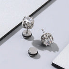 Crown Shaped Stud Earrings for Men — Stainless Steel
