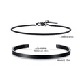 Minimal Chain Link Cuff Bracelet Set — Stainless Steel