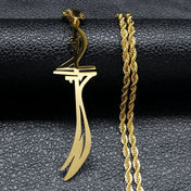 Islamic Zulfiqar Sword Necklace — Stainless Steel