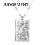 LIKGREAT Tarot Card Necklace Major Arcana Tarots Stainless Steel Necklaces Divination Jewelry Birthday Gift for Women