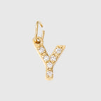 Letter Charm Pendant Necklace — Gold Iced