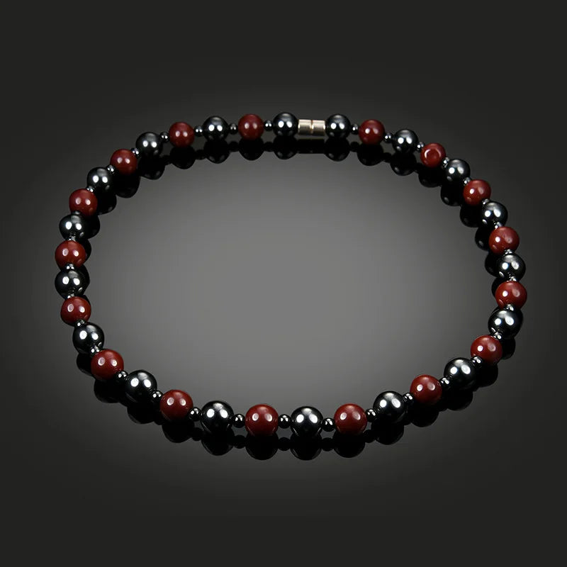 Black Hematite Magnetic Bead Necklace
