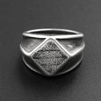 Vintage Geometric Rhombic Signet Ring — Stainless Steel