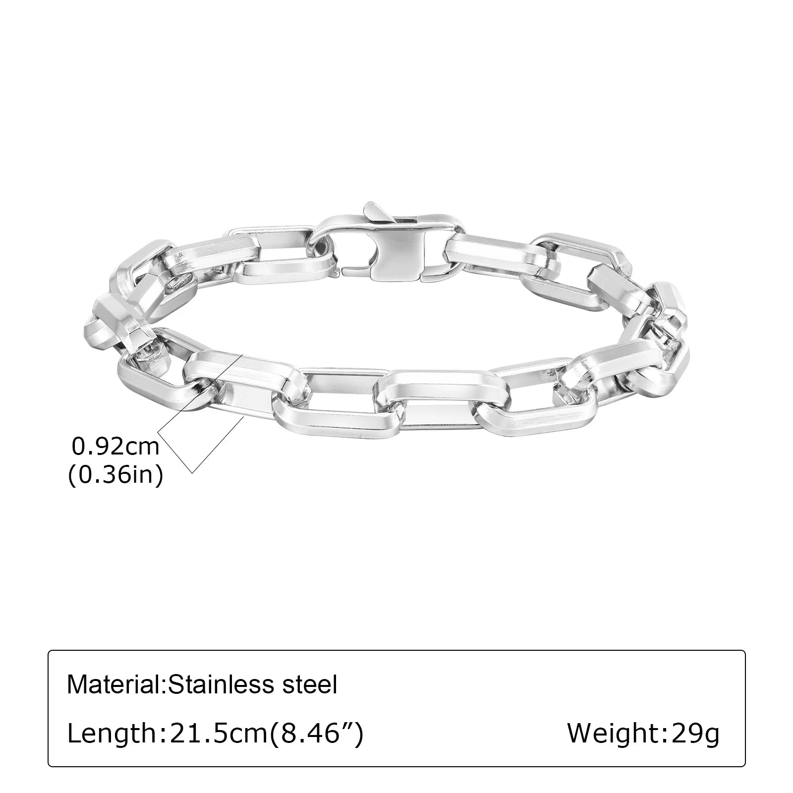 Braided Link Chain Bracelet — Silver