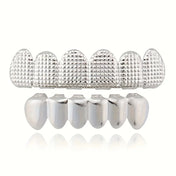 Textured Grid Teeth Braces Stickers — Upper & Lower Decorative