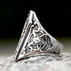 Gothic Lucifer Satan Signet Ring — Vintage Amulet