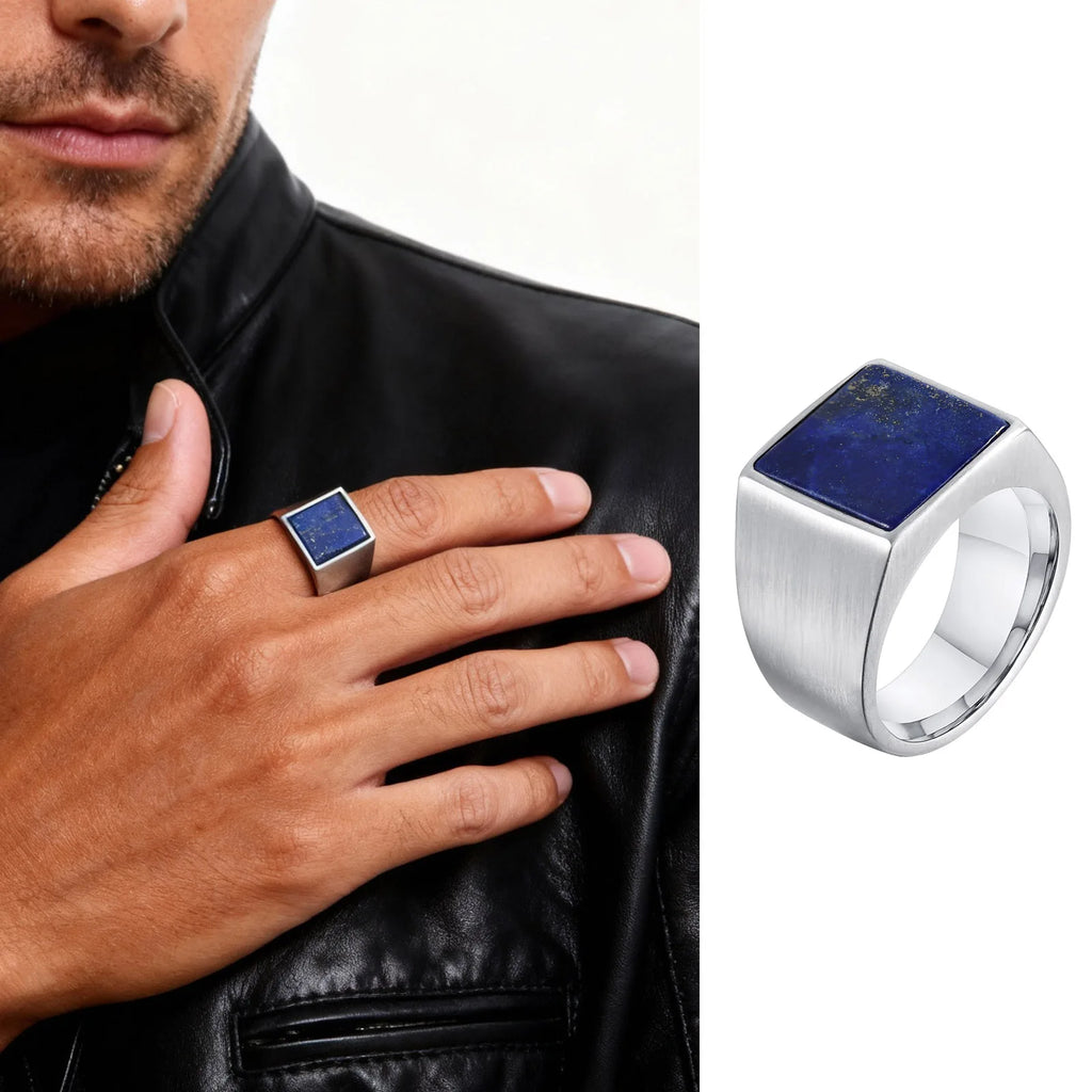 Viking Rune Signet Ring — Black