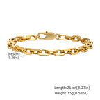 Gold Chunky Chain Bracelet — Stainless Steel