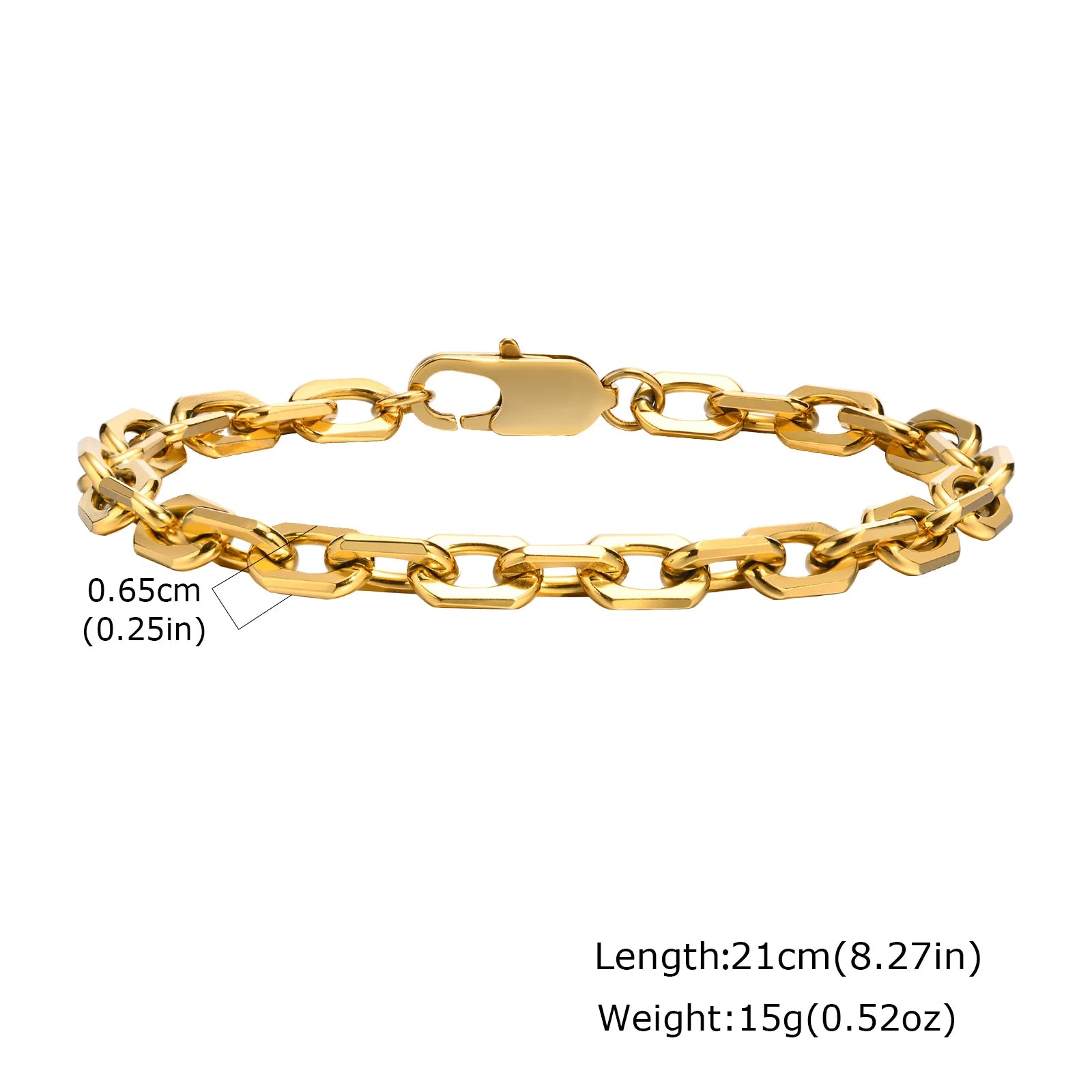Gold Chunky Chain Bracelet — Stainless Steel