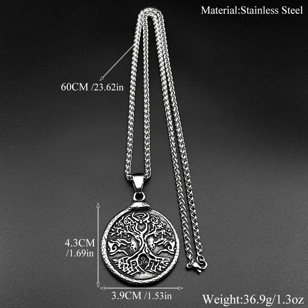 Tree Of Life Steel Pendant Yggdrasil Nordic Punk