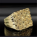 New Jewelry Hollowed-out Ring Electroplating Protection Wear Resistant Men's Ring Personality Uneven Bumpy Rings