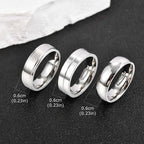 Vnox 3pcs/set Men's Stainless Steel Rings Set, Black Silver Gold Color Wedding Band, Anniversary Birthday Party Jewelry