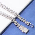 Iced Out Cross Chain Necklace Stainless Steel CZ