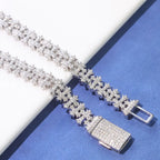 Iced Out Cross Bracelet Stainless Steel 8MM
