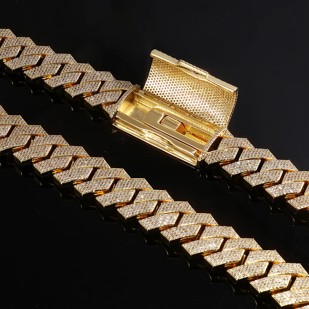 Iced Out Cuban Bracelet Stainless Steel 18/22MM