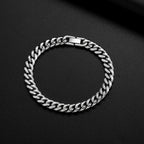 Men’s 8MM Cuban Chain Bracelet Waterproof 316L Stainless Steel Hip Hop Rock Style Accessories Party Gift Jewelry