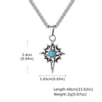 Viking Celtic Stone Pendant Necklace — Stainless Steel
