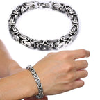 Byzantine Chain Bracelet 8mm — Stainless Steel