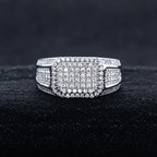 Iced Out Moissanite Ring — 925 Silver