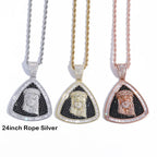 Iced Out Jesus Head Pendant Necklace CZ