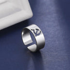 LIKGREAT USSR Symbol Hammer and Sickle Ring Stainless Steel Wide Open Signet Ring for Women Vintage Jewelry New Party Gift
