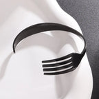 Fashion Design Stainless Steel Curved Tableware Fork Open Bracelet Men and Women Personality Charm Hip Hop Casual