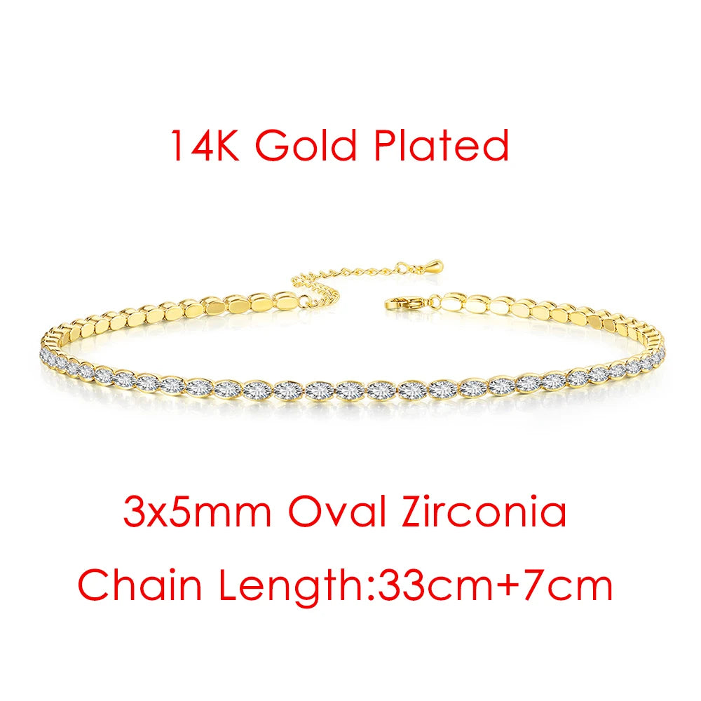 Iced Out Tennis Choker — Stainless Steel