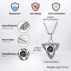 Vintage Geometric Necklaces for Men,Stainless Steel Celtic Knot Necklace,Gothic Punk Jewelry Gift for Husband Son Dad