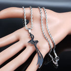 Arabic Sword Saudi Necklaces Stainless Steel Islamic Muslim Zulfiqar Imam Ali Swords for Men Islam Accessories Gift  Jewelry