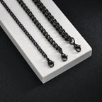 Classic Curb Chain Necklace for Men Women,3.5/5/7MM Stainless Steel Cuban Chain Chokers,Hip Hop Basic Chain Jewelry Gift