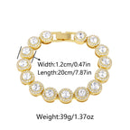 Round Rhinestone Tennis Bracelet & Necklace Set, 12mm Wide