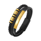 Viking Multi Layer Braided Leather Bracelet
